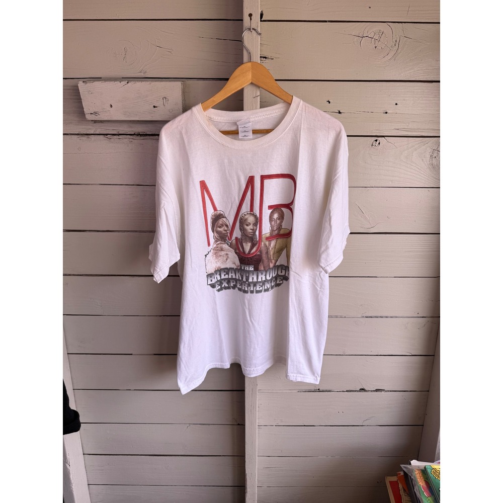 Vintage 2006 Mary J Blige The Breakthrough Experience Tour T-Shirt White XL MJB